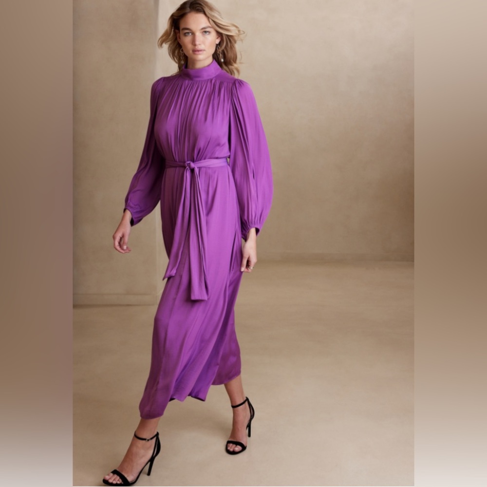 SLIT-BACK MAXI DRESS $70 - Picture 2 of 4